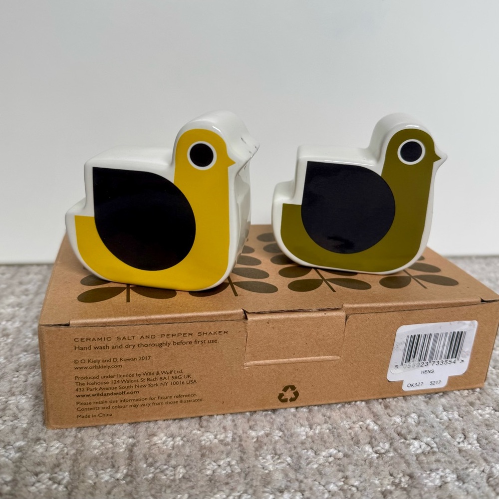 Orla Kiely Bird Salt and Pepper Shakers